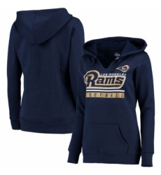 NFL Los Angeles Rams Majestic Womens Self Determination Pullover Hoodie Navy