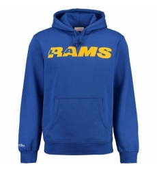 NFL Mens Los Angeles Rams Mitchell Ness Royal Retro Pullover Hoodie