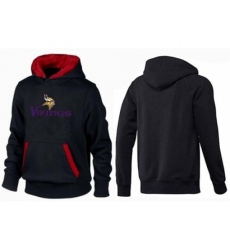 NFL Mens Nike Minnesota Vikings Authentic Logo Pullover Hoodie BlackRed