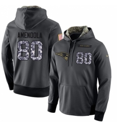 NFL Nike New England Patriots 80 Danny Amendola Stitched Black Anthracite Salute to Service Player Performance Hoodie