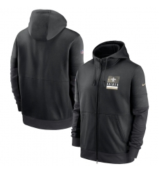 Men New Orleans Saints New 2020 Nike Gray Black Fan Gear Mascot Performance Full Zip Hoodie