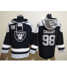 Men Las Vegas Raiders 98 Maxx Crosby Stitched Hoodie