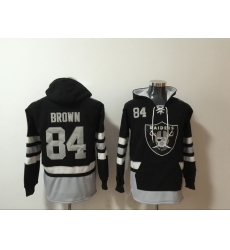 Men Nike Los Angeles Raiders Antonio Brown 84 NFL Winter Thick Hoodie