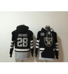 Men Nike Los Angeles Raiders Josh Jacobs 28 NFL Winter Thick Hoodie