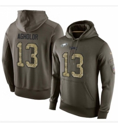 NFL Nike Philadelphia Eagles 13 Nelson Agholor Green Salute To Service Mens Pullover Hoodie