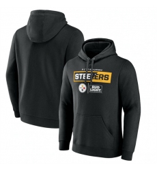 Men Pittsburgh Steelers Black X Bud Light Pullover Hoodie