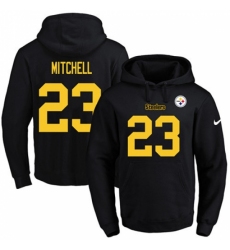 NFL Mens Nike Pittsburgh Steelers 23 Mike Mitchell BlackGold No Name Number Pullover Hoodie