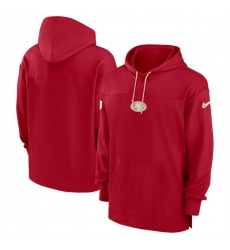 Men San Francisco 49ers Scarlet Performance Pullover Hoodie