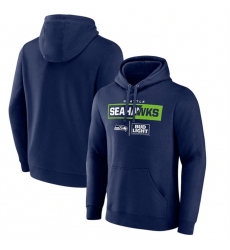 Men Seattle Seahawks Navy X Bud Light Pullover Hoodie