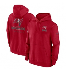 Men Tampa Bay Buccaneers Red Sideline Club Fleece Pullover Hoodie