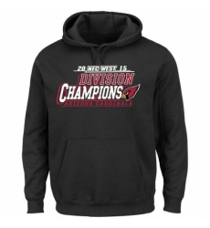 NFL Men Arizona Cardinals Majestic Black 2015 NFC West Division Champions Pullover Hoodie