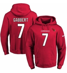 NFL Mens Nike Arizona Cardinals 7 Blaine Gabbert Red Name Number Pullover Hoodie