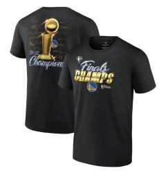 Men's Golden State Warriors 2021-2022 Black 2022 NBA Finals Champions Forward Roster Signature T-Shirt