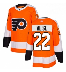 Mens Adidas Philadelphia Flyers 22 Dale Weise Premier Orange Home NHL Jersey 