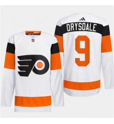 Men's Philadelphia Flyers #9 Jamie Drysdale White 2024 Stadium Series Stitched Jersey