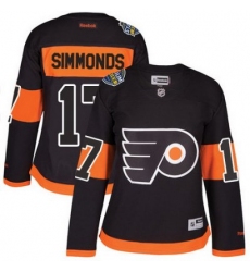 Flyers #17 Wayne Simmonds Black 2017 Stadium Series Womens Stitched NHL Jersey