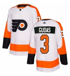 Womens Adidas Philadelphia Flyers 3 Radko Gudas Authentic White Away NHL Jersey 