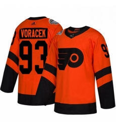 Womens Adidas Philadelphia Flyers 93 Jakub Voracek Orange Authentic 2019 Stadium Series Stitched NHL Jersey 