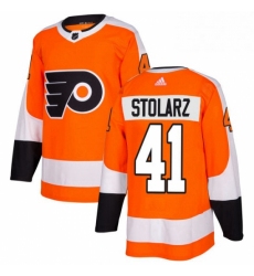 Youth Adidas Philadelphia Flyers 41 Anthony Stolarz Authentic Orange Home NHL Jersey 