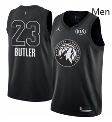 Mens Nike Jordan Minnesota Timberwolves 23 Jimmy Butler Swingman Black 2018 All Star Game NBA Jersey 