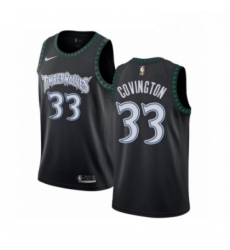 Mens Nike Minnesota Timberwolves 33 Robert Covington Swingman Black Hardwood Classics Jersey 