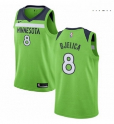 Mens Nike Minnesota Timberwolves 8 Nemanja Bjelica Swingman Green NBA Jersey Statement Edition 