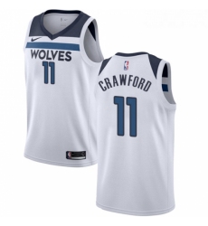 Womens Nike Minnesota Timberwolves 11 Jamal Crawford Swingman White NBA Jersey Association Edition 