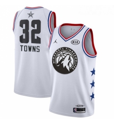 Womens Nike Minnesota Timberwolves 32 Karl Anthony Towns White NBA Jordan Swingman 2019 All Star Game Jersey