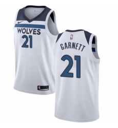 Youth Nike Minnesota Timberwolves 21 Kevin Garnett Authentic White NBA Jersey Association Edition