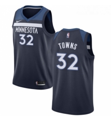 Youth Nike Minnesota Timberwolves 32 Karl Anthony Towns Swingman Navy Blue Road NBA Jersey Icon Edition