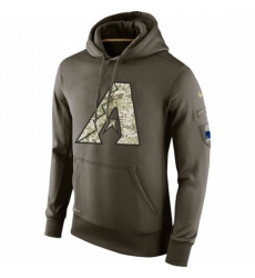 MLB Men Arizona Diamondbacks Nike Olive Salute To Service KO Performance Hoodie