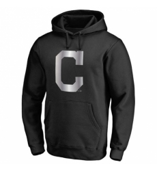 Men MLB Cleveland Indians Platinum Collection Pullover Hoodie Black