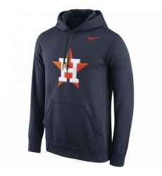 Men MLB Houston Astros Nike Logo Performance Pullover Hoodie Navy