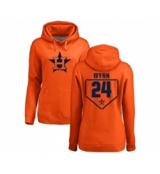 MLB Women Nike Houston Astros 24 Jimmy Wynn Orange RBI Pullover Hoodie