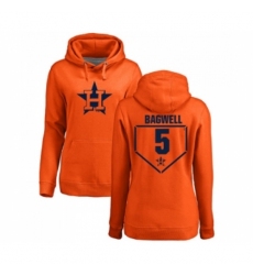 MLB Women Nike Houston Astros 5 Jeff Bagwell Orange RBI Pullover Hoodie