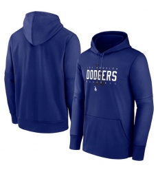 Men Los Angeles Dodgers Blue Pregame Performance Pullover Hoodie