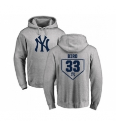 Men MLB Nike New York Yankees 33 Greg Bird Gray RBI Pullover Hoodie