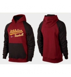 MLB Men Nike Oakland Athletics Pullover Hoodie RedBrown