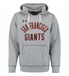 Men MLB San Francisco Giants Under Armour Legacy Fleece Hoodie Gray