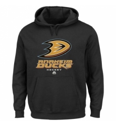 Men NHL Anaheim Ducks Majestic Big Tall Critical Victory Pullover Hoodie Black