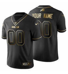 Men Women Youth Toddler Buffalo Bills Custom Men Nike Black Golden Limited NFL 100 Jersey