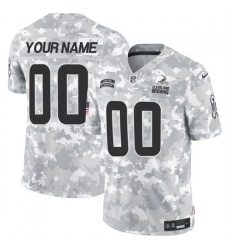 Men Cleveland Browns Active Player Custom 2024 F U S E Arctic Camo Salute To Service Limited Stitched Football Jersey