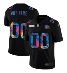 Men Women Youth Toddler Cleveland Browns Custom Men Nike Multi Color Black 2020 NFL Crucial Catch Vapor Untouchable Limited Jersey