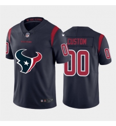 Men Women Youth Toddler Houston Texans Custom Navy Blue Men Nike Big Team Logo Vapor Limited NFL Jersey