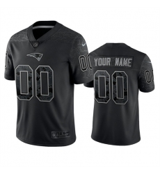 Men New England Patriots Active Player Custom Black Reflective Limited Stitched Football Jersey