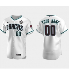 Men Arizona Diamondbacks Actve Player Custom White 2023 World Series Flex Base Stitched Jersey