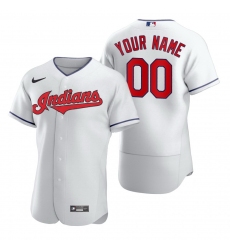 Men Women Youth Toddler Cleveland Indians White Custom Nike MLB Flex Base Jersey