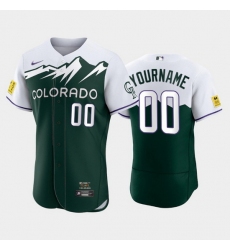 Men Women Youth Colorado Rockies Active Player Custom 2022 Green City Connect Flex Base Stitched Jerseys