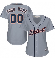 Men Women Youth All Size Detroit Tigers Majestic Grey Cool Base Custom Jersey