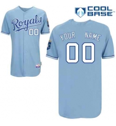 Men Women Youth All Size Kansas City Royals Cool Base Custom Jerseys Baby Blue 3